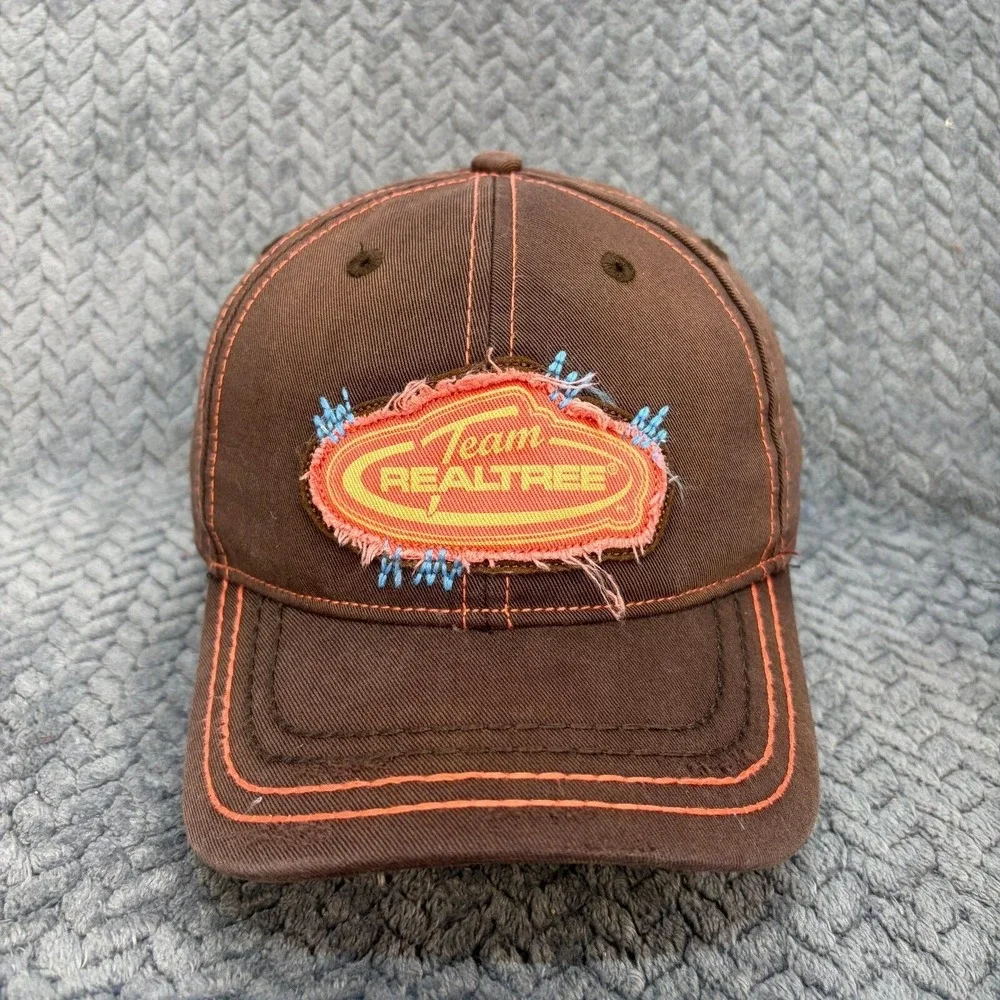 Team Realtree Ladies Fit Hat Brown Distressed Patch Baseball Cap Outdoor Cap